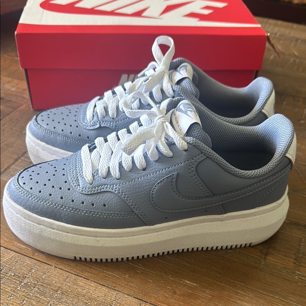 Nike Court Vision Alta LTR Sneakers - Ashen Slate & White